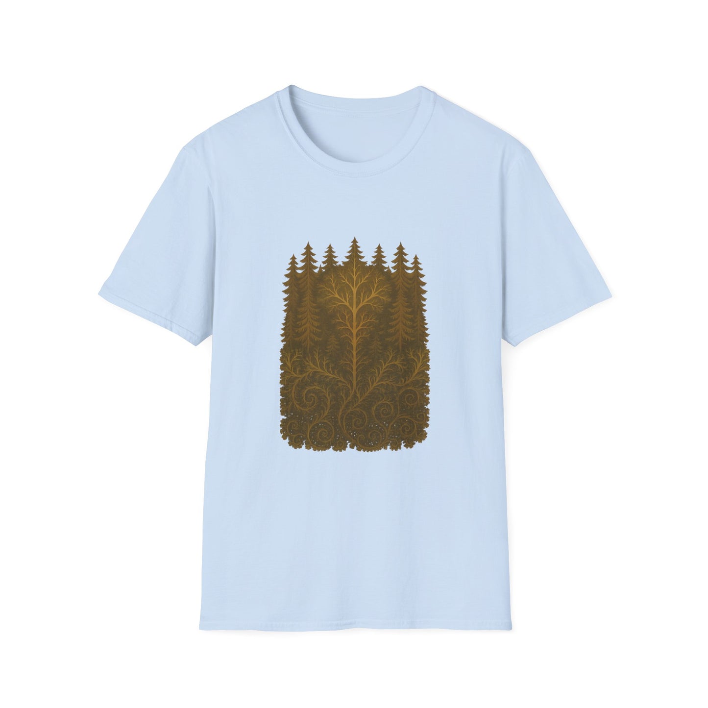 Fractal Forest T-Shirt – Nature Graphic Tee, Outdoor Shirt