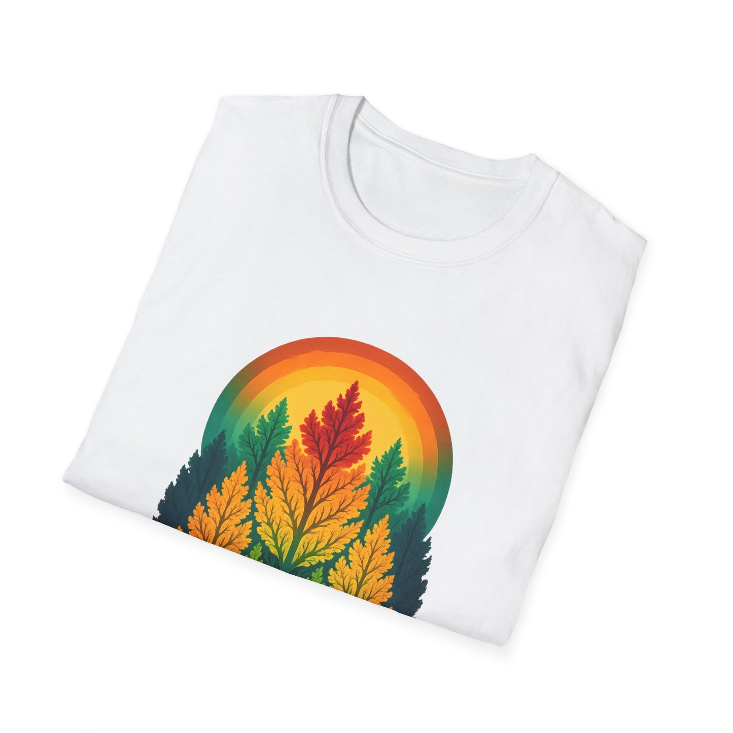 Fractal Forest T-Shirt – Nature Graphic Tee, Outdoor Shirt