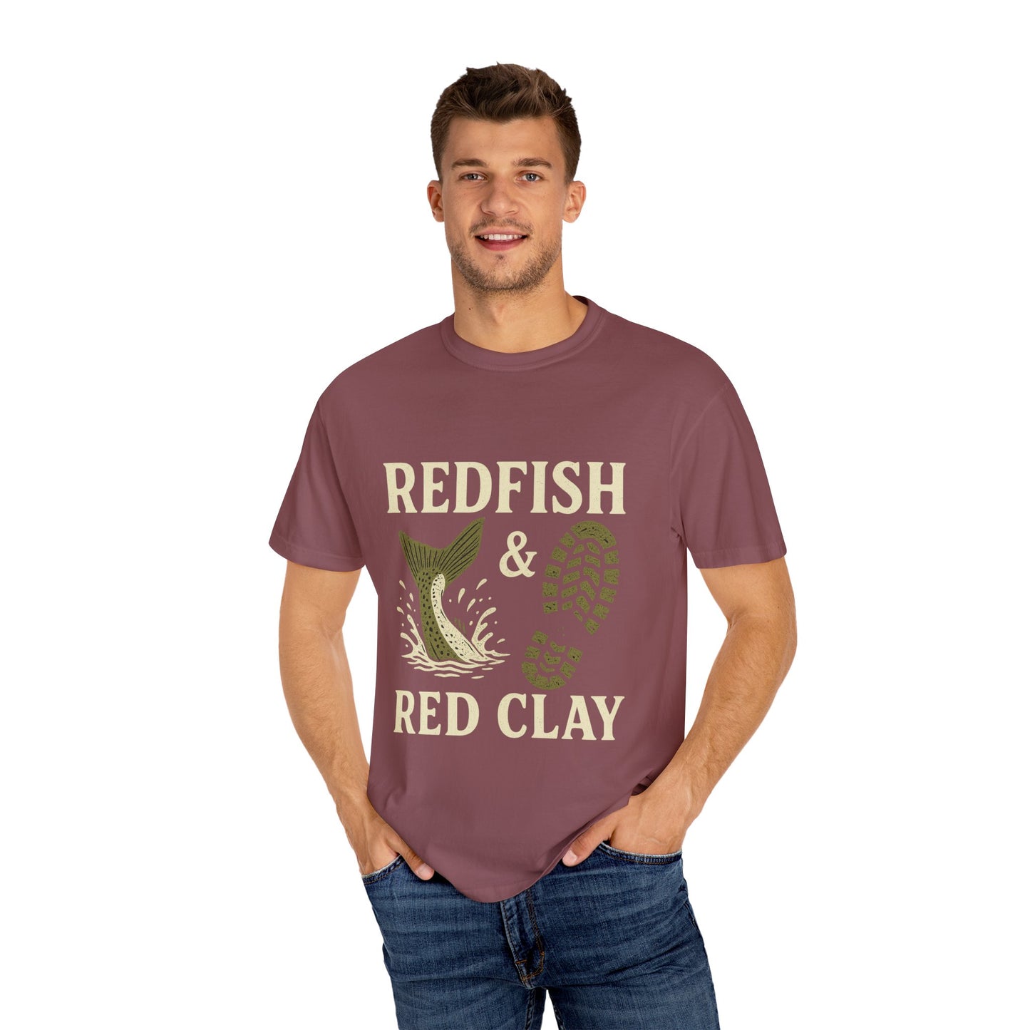 Southern Style Red Fish Garment-Dyed T-shirt