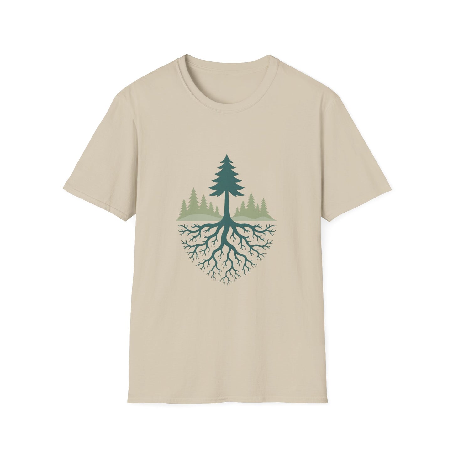 Fractal Forest T-Shirt – Nature Graphic Tee, Outdoor Shirt