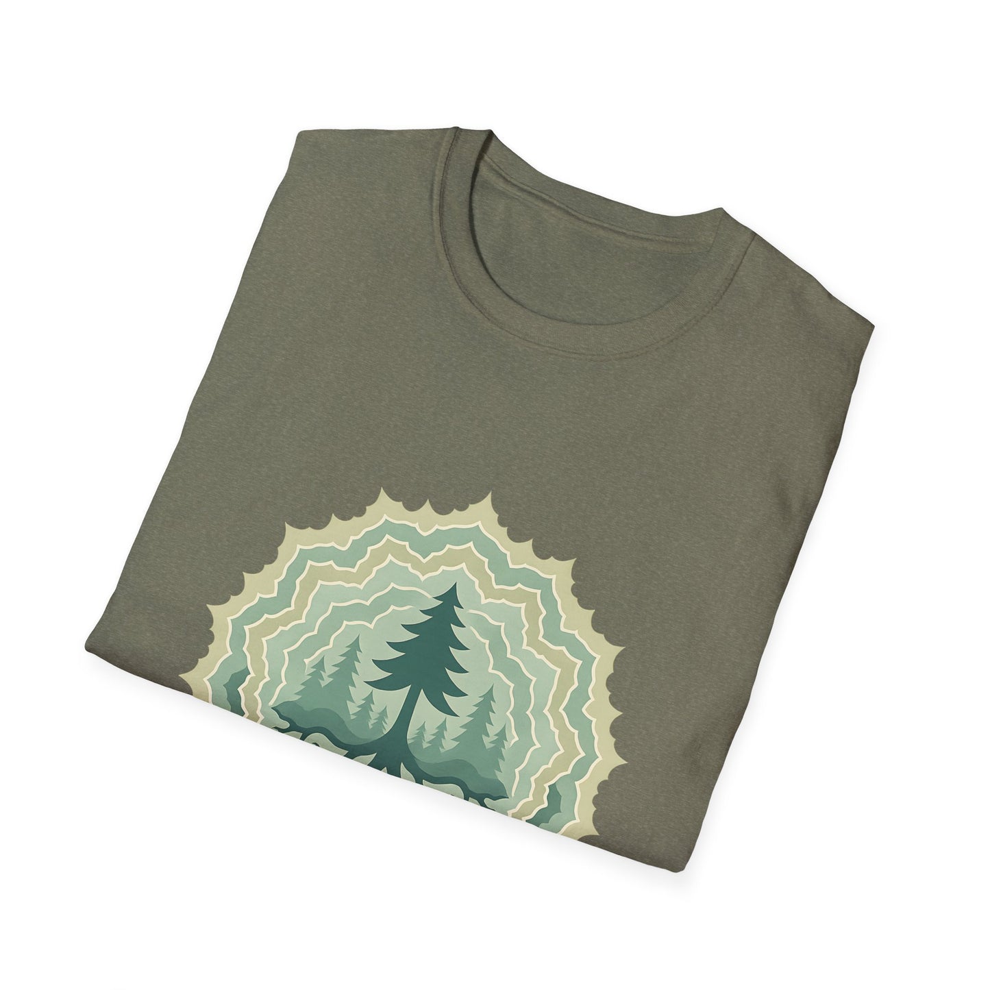 Fractal Forest T-Shirt – Nature Graphic Tee, Outdoor Shirt