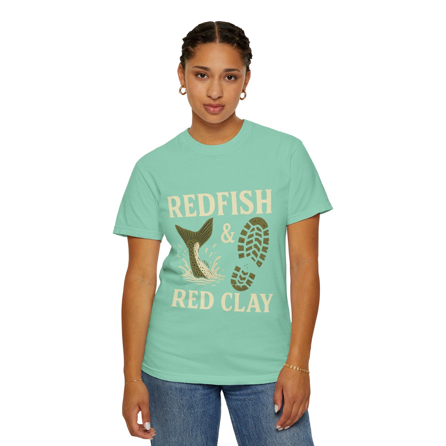 Southern Style Red Fish Garment-Dyed T-shirt