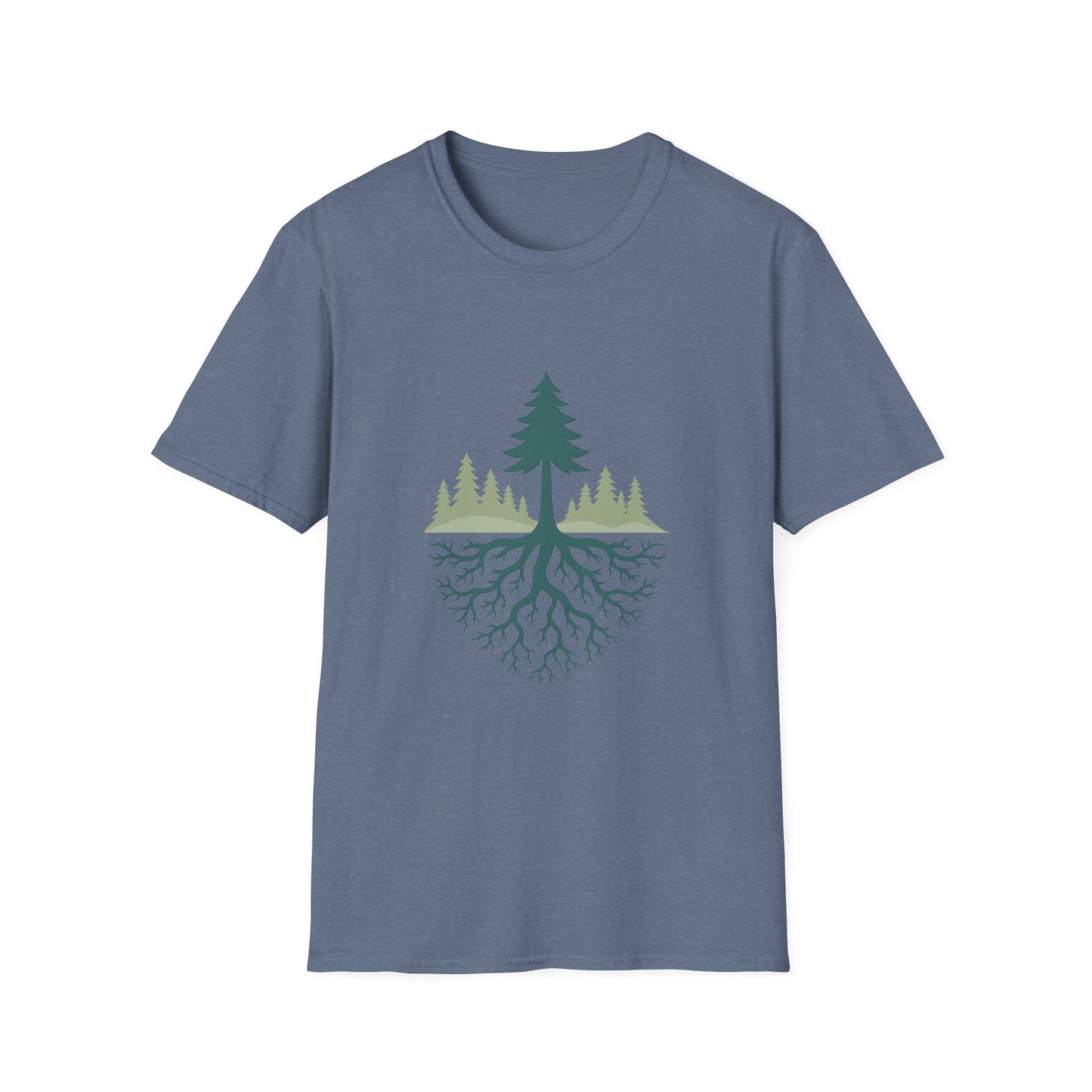 Fractal Forest T-Shirt – Nature Graphic Tee, Outdoor Shirt