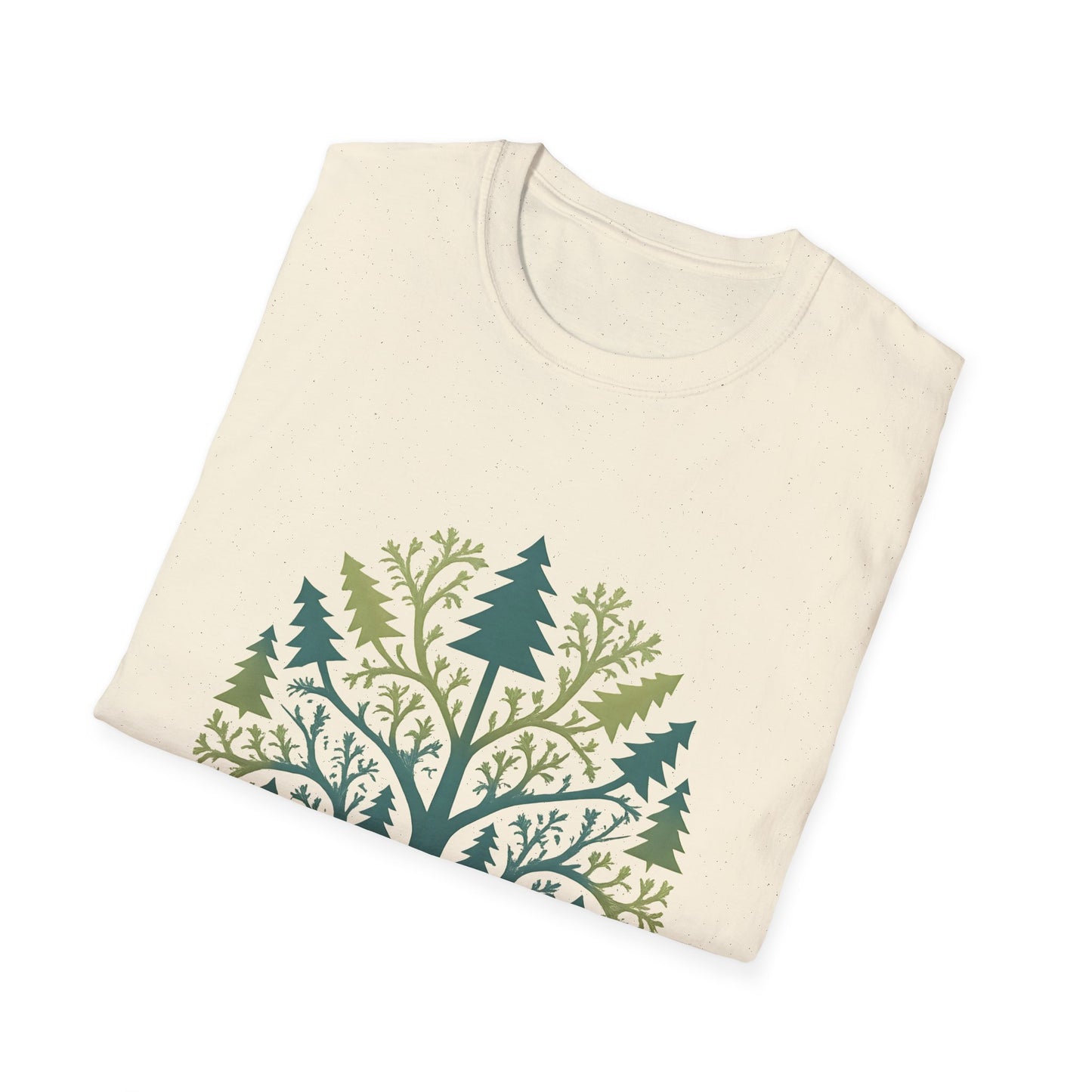 Fractal Forest T-Shirt – Nature Graphic Tee, Outdoor Shirt