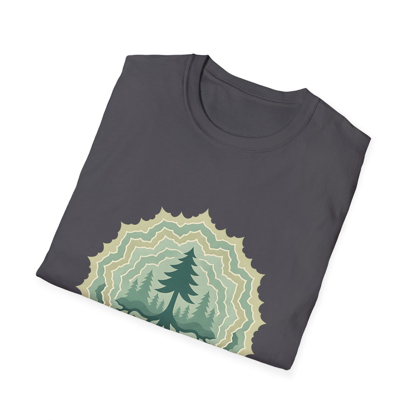 Fractal Forest T-Shirt – Nature Graphic Tee, Outdoor Shirt