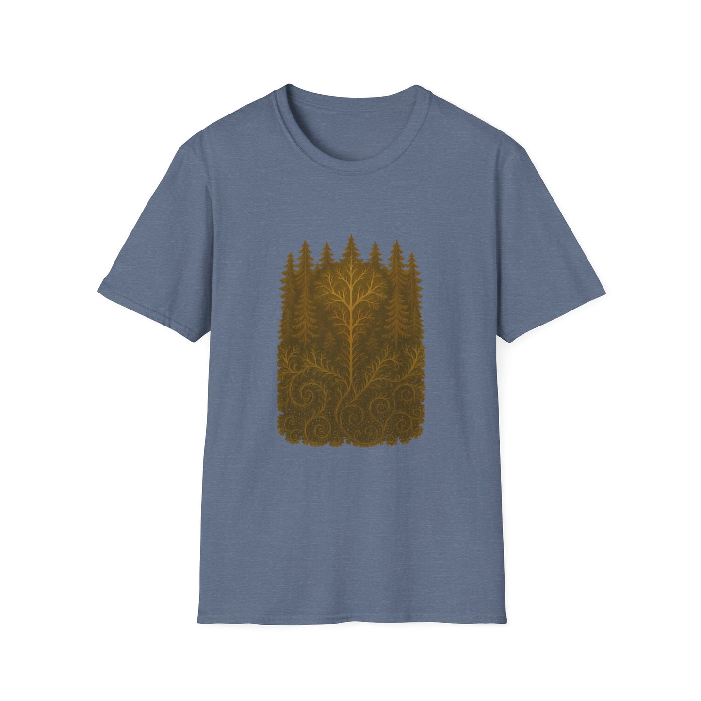 Fractal Forest T-Shirt – Nature Graphic Tee, Outdoor Shirt
