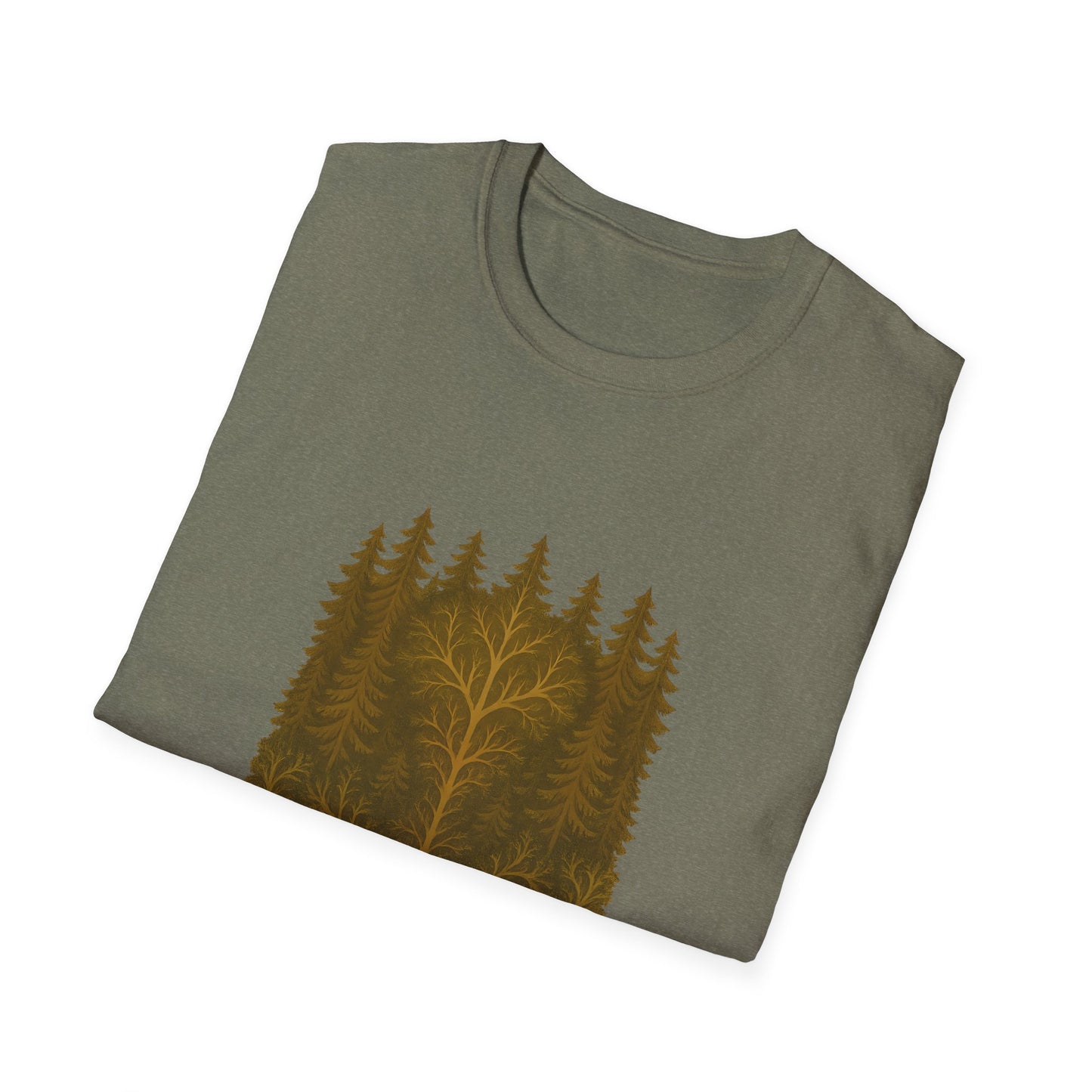 Fractal Forest T-Shirt – Nature Graphic Tee, Outdoor Shirt