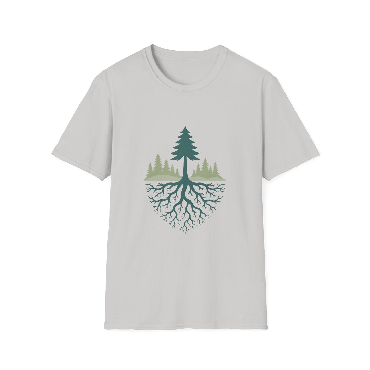 Fractal Forest T-Shirt – Nature Graphic Tee, Outdoor Shirt