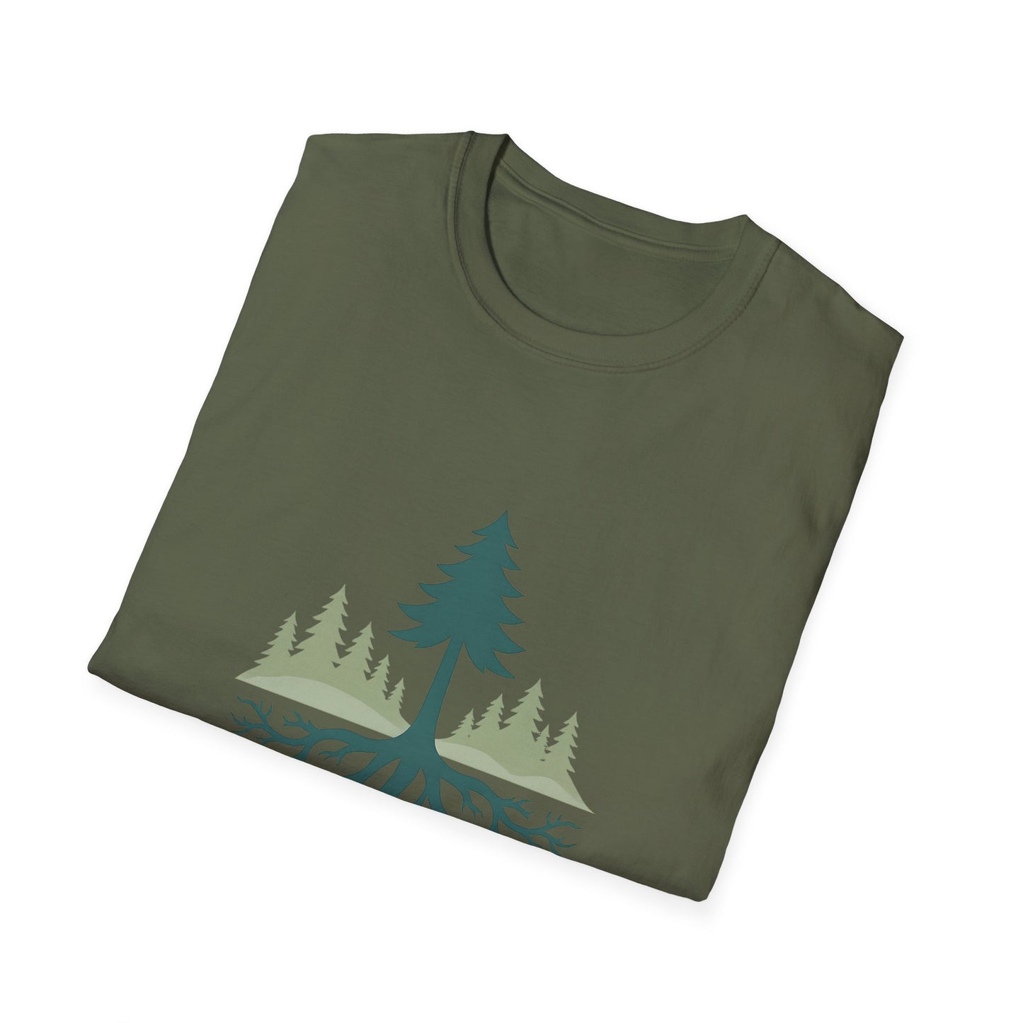 Fractal Forest T-Shirt – Nature Graphic Tee, Outdoor Shirt