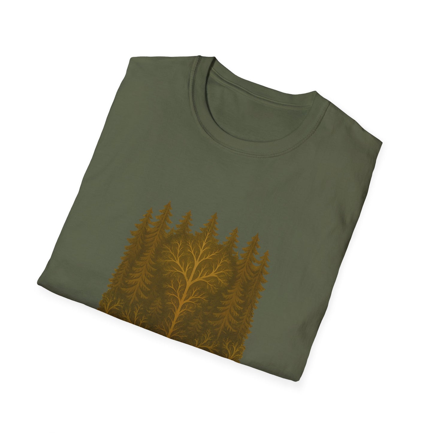Fractal Forest T-Shirt – Nature Graphic Tee, Outdoor Shirt