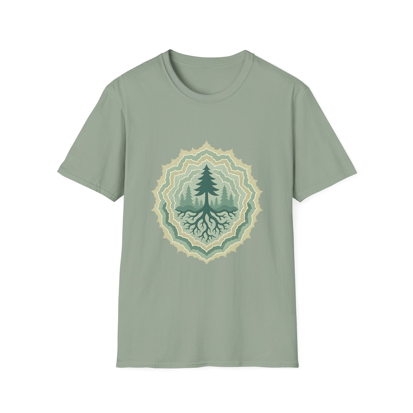 Fractal Forest T-Shirt – Nature Graphic Tee, Outdoor Shirt