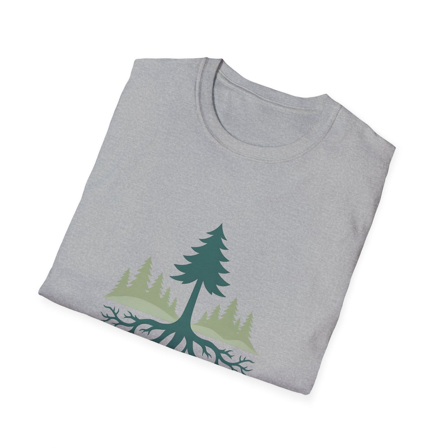 Fractal Forest T-Shirt – Nature Graphic Tee, Outdoor Shirt
