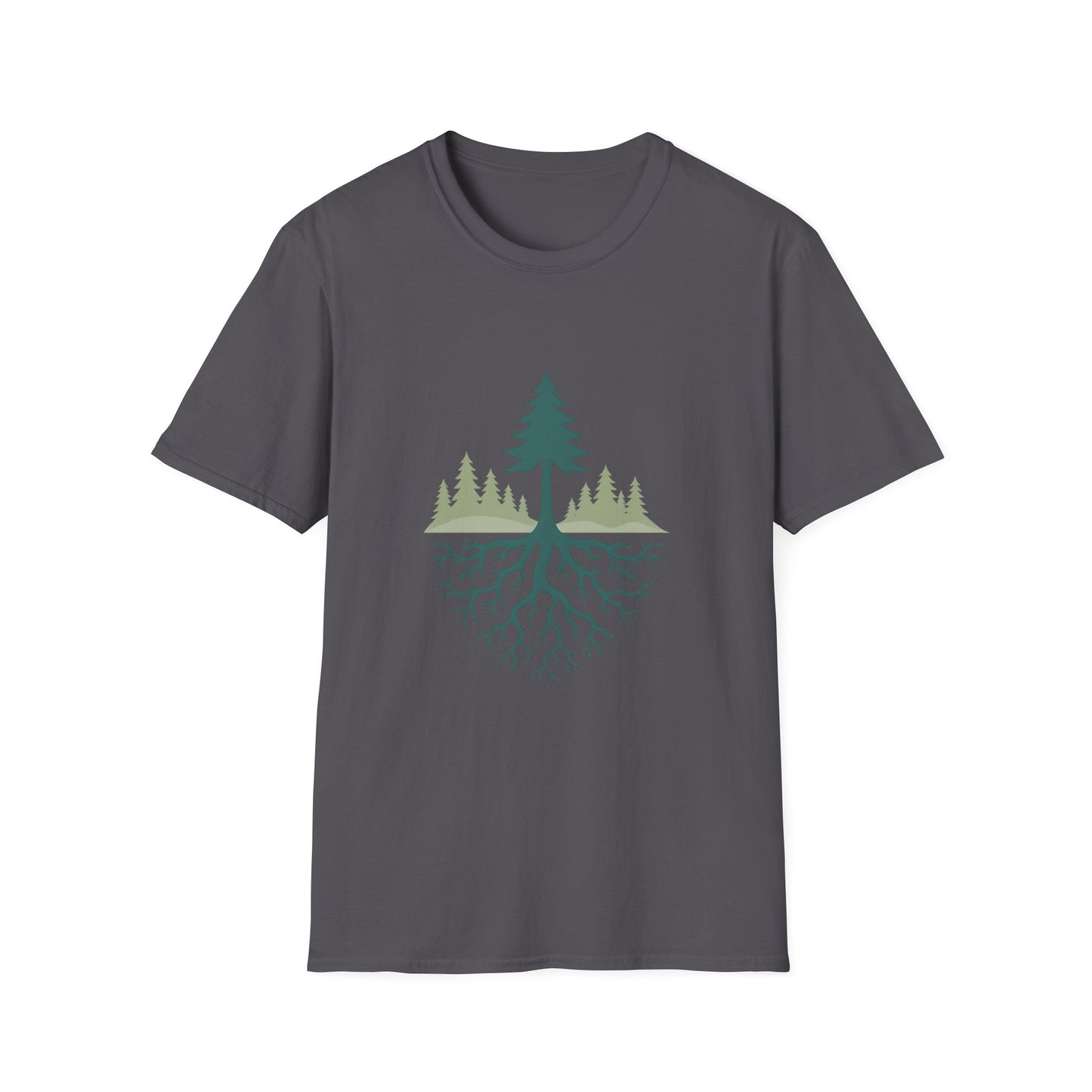 Fractal Forest T-Shirt – Nature Graphic Tee, Outdoor Shirt