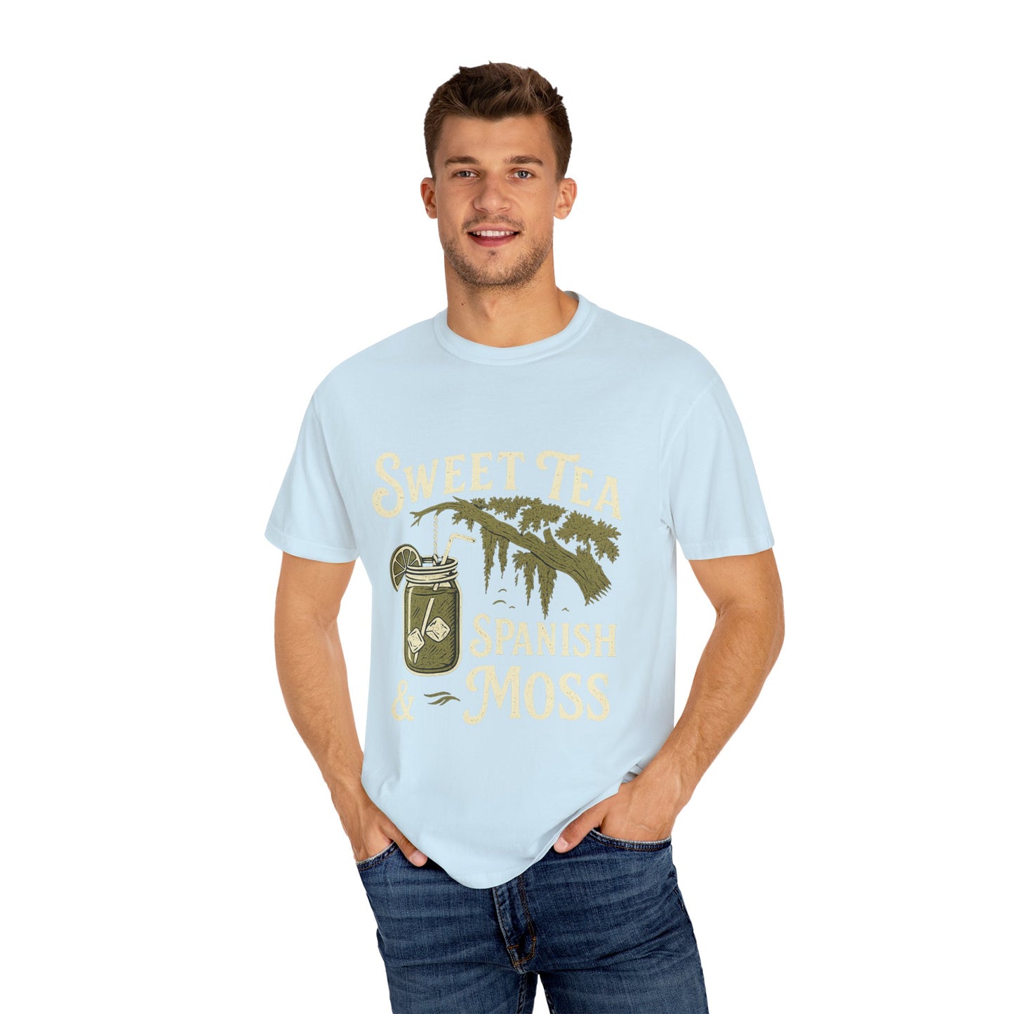 Sweet Tea & Spanish Moss T-Shirt, Vintage Style Tee, Southern Comfort Apparel, Gift for Tea Lovers, Relaxed Fit T-Shirt