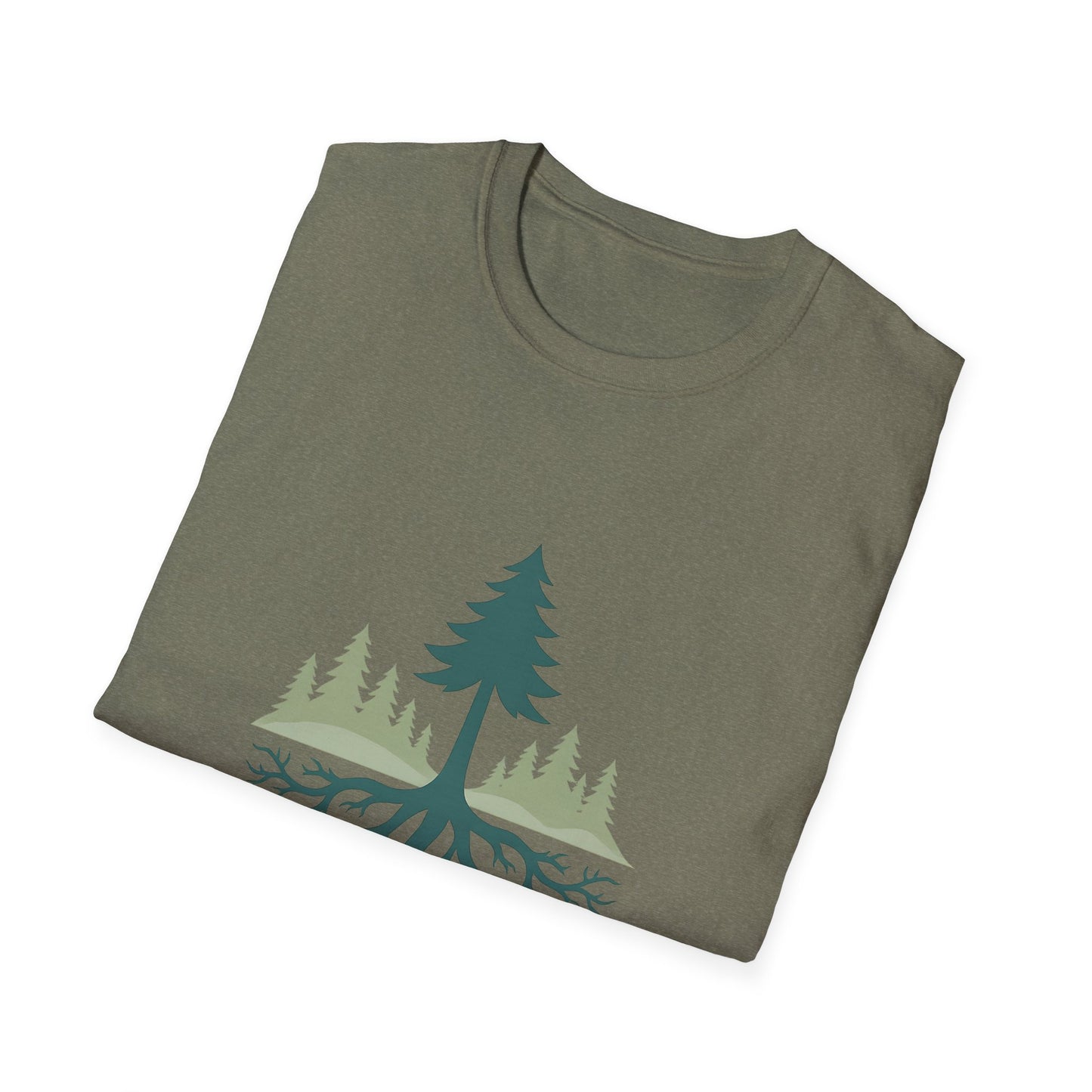 Fractal Forest T-Shirt – Nature Graphic Tee, Outdoor Shirt